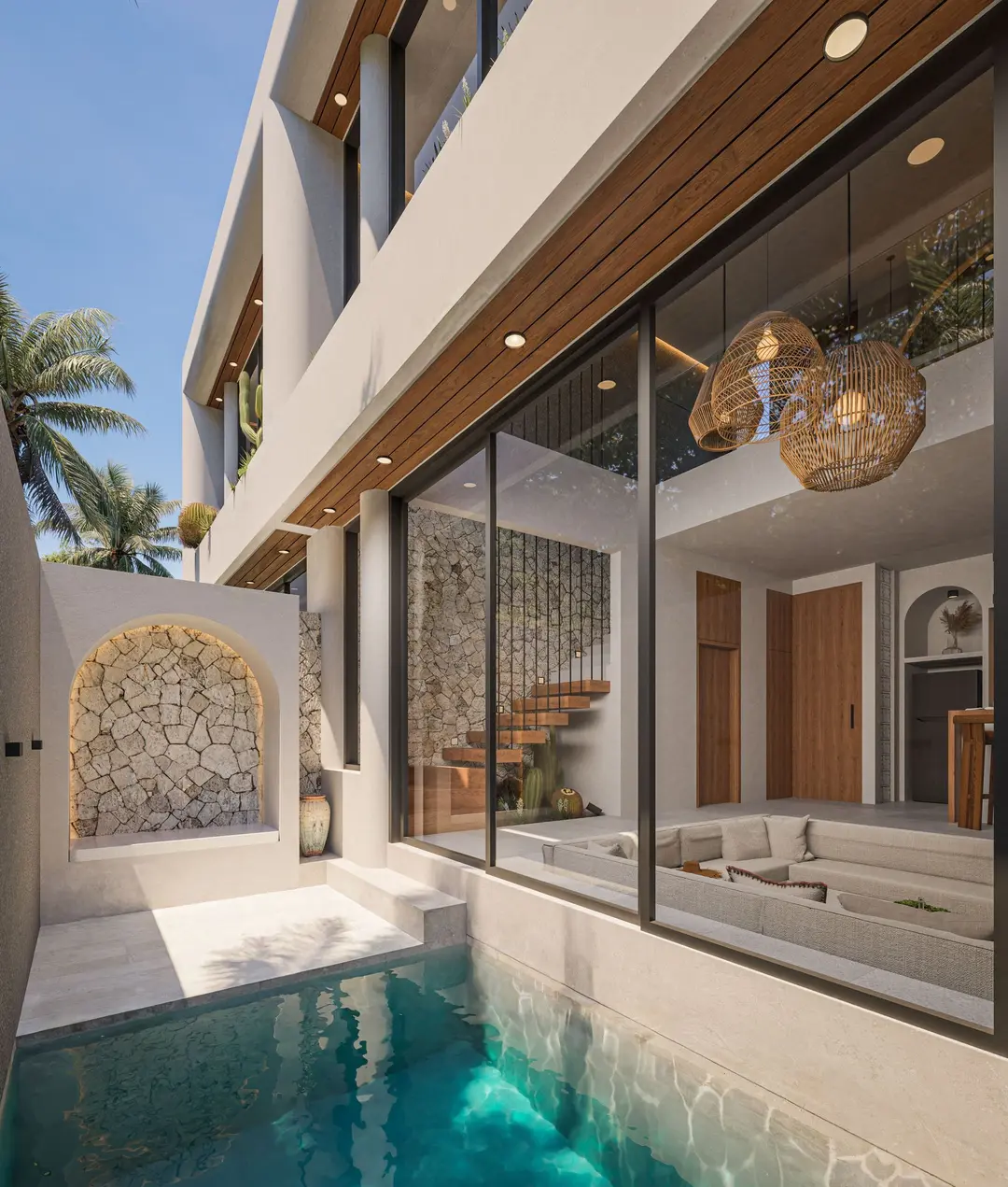 1 | 2 KAMAR TIDUR | ULUWATU. Villas in Bali for Sale: Вилла в Бингин, Балиан за 155 тыс. USD. Leasehold. Фото #2