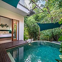 3 Kamar Tidur | Kerobokan. Villas in Bali for Sale: Вилла в Керобокан, Балиан за 400 тыс. USD. Leasehold. Предварительный просмотр фото #16