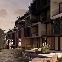 Investment in the Future: Project Near Nuanu Innovation City. Villas in Bali for Sale: Апартаменты в Ньяньи (Табанан), Балиан за 10,6 млн. RUB. Leasehold. Предварительный просмотр фото #1