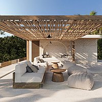 Discover three-bedroom mediterranean villa in Pererenan. Villas in Bali for Sale: Вилла в Чангу, Балиан за 782 тыс. USD. Leasehold. Предварительный просмотр фото #9