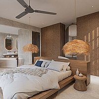 Discover three-bedroom mediterranean villa in Pererenan. Villas in Bali for Sale: Вилла в Чангу, Балиан за 782 тыс. USD. Leasehold. Предварительный просмотр фото #7