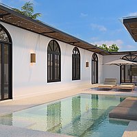 Two-Bedroom Mediterranean Villa with Rice Field Scenery in Canggu. Villas in Bali for Sale: Вилла в Чангу, Балиан за 231 тыс. USD. Leasehold. Предварительный просмотр фото #1