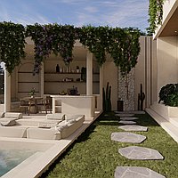 Charming Mediterranean-Style Four Bedroom Villa with Rooftop Bar and Plunge Pool, Canggu. Villas in Bali for Sale: Вилла в Чангу, Балиан за 630 тыс. USD. Leasehold. Предварительный просмотр фото #3