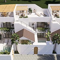 Two Units of Two-Bedroom Villas with Rooftop Lounge, Steps Away from Lima Beach. Villas in Bali for Sale: Вилла в Чангу, Балиан за 255 тыс. USD. Leasehold. Предварительный просмотр фото #1