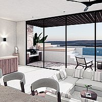 Luxurious 2 Bedroom Penthouse apartment. Villas in Bali for Sale: Вилла в Чангу, Балиан за 259 тыс. USD. Leasehold. Предварительный просмотр фото #4