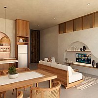 Gorgeous One-Bedroom Villa in a Secure Townhouse Complex in Buduk. Villas in Bali for Sale: Вилла в Чангу, Балиан за 100 тыс. USD. Leasehold. Предварительный просмотр фото #3