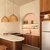 Gorgeous One-Bedroom Villa in a Secure Townhouse Complex in Buduk. Villas in Bali for Sale: Вилла в Чангу, Балиан за 100 тыс. USD. Leasehold. Предварительный просмотр фото #5