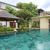 Huge Four-Bedroom Family Villa on 800sqm in Jimbaran Hills, with Breathtaking Ocean Views. Villas in Bali for Sale: Vila di dalam Jimbaran, Bali untuk 4,3 Miliar IDR. Leasehold. Pratinjau foto #1