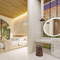 Enchanting 3-bedroom Balangan villa for sale. Villas in Bali for Sale: Vila di dalam Bukit West, Bali untuk 5,7 Miliar IDR. Freehold. Pratinjau foto #12