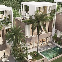 Modern Three-Bedroom Coastal Villa in Pecatu: Fully Furnished with Rooftop Lounge and Ocean Views. Villas in Bali for Sale: Вилла в Пекату, Балиан за 249 тыс. USD. Leasehold. Предварительный просмотр фото #1