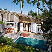 Two Units of Two-Bedroom Modern Tropical Villas in Growing Areas of Seseh. Villas in Bali for Sale: Вилла в Сесех, Балиан за 220 тыс. USD. Leasehold. Предварительный просмотр фото #1