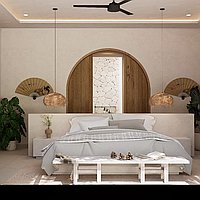 Serene mediterranean 4-bedroom villa with rice field views in Kaba-kaba. Villas in Bali for Sale: Vila di dalam Tabanan, Bali untuk 8 Miliar IDR. Leasehold. Pratinjau foto #10