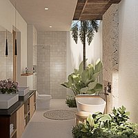 Serene mediterranean 4-bedroom villa with rice field views in Kaba-kaba. Villas in Bali for Sale: Vila di dalam Tabanan, Bali untuk 8 Miliar IDR. Leasehold. Pratinjau foto #9