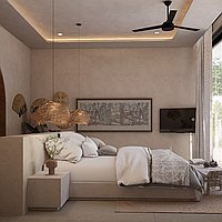 Serene mediterranean 4-bedroom villa with rice field views in Kaba-kaba. Villas in Bali for Sale: Vila di dalam Tabanan, Bali untuk 8 Miliar IDR. Leasehold. Pratinjau foto #11