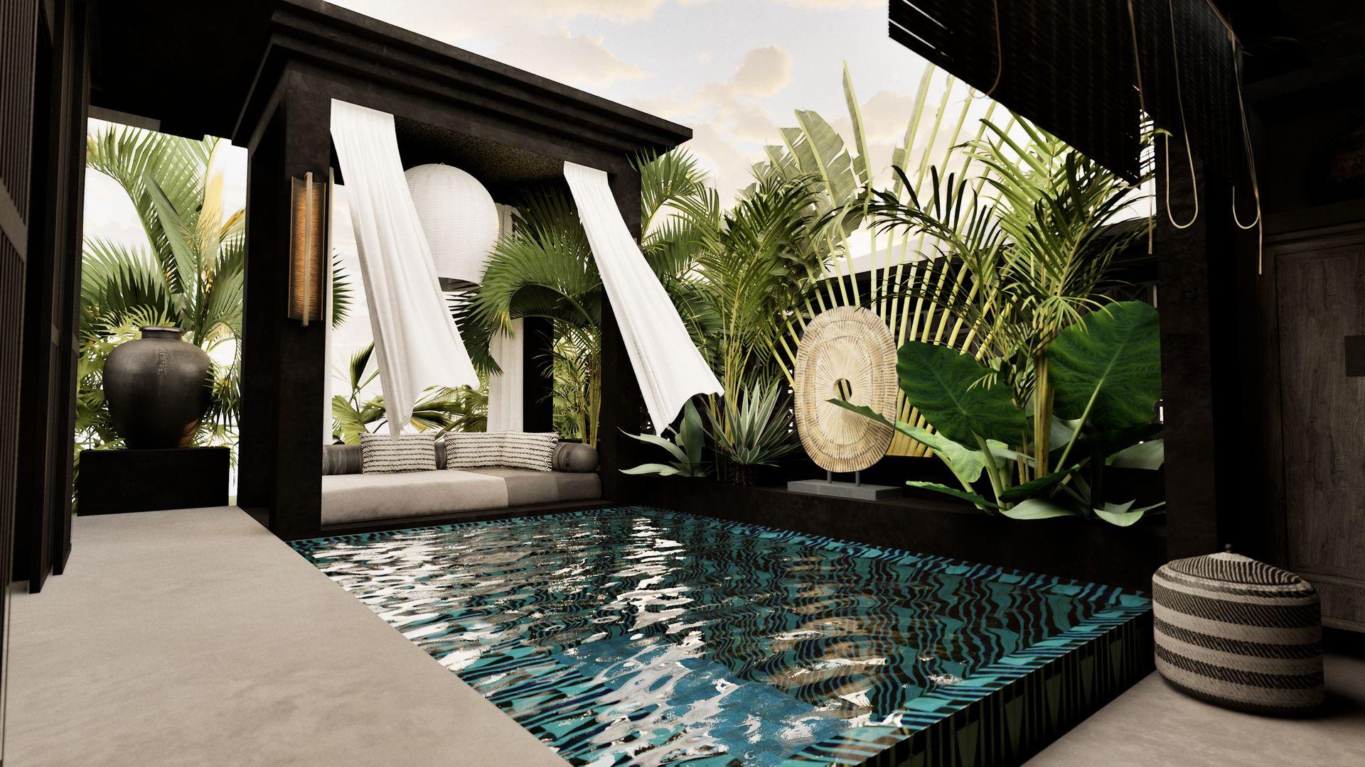 1 Kamar Tidur | Uluwatu. Villas in Bali for Sale: Vila di dalam Uluwatu, Bali untuk 307 Ribuan USD. Leasehold. Foto Utama