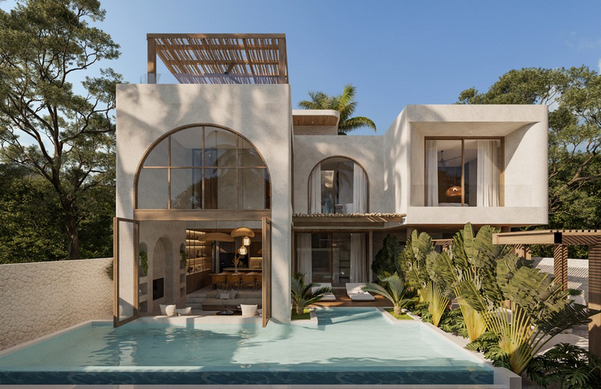 Discover three-bedroom mediterranean villa in Pererenan. Villas in Bali for Sale: Вилла в Чангу, Балиан за 782 тыс. USD. Leasehold. Главное фото