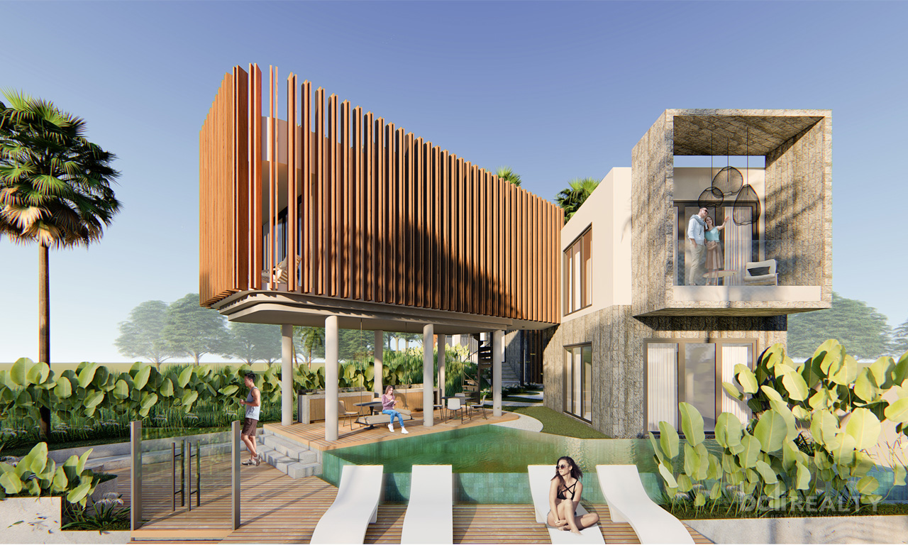 Stunning Ocean And River View 5 Bedroom Villa In Pererenan. Villas in Bali for Sale: Вилла в Чангу, Балиан за 1650 тыс. USD. Leasehold. Главное фото