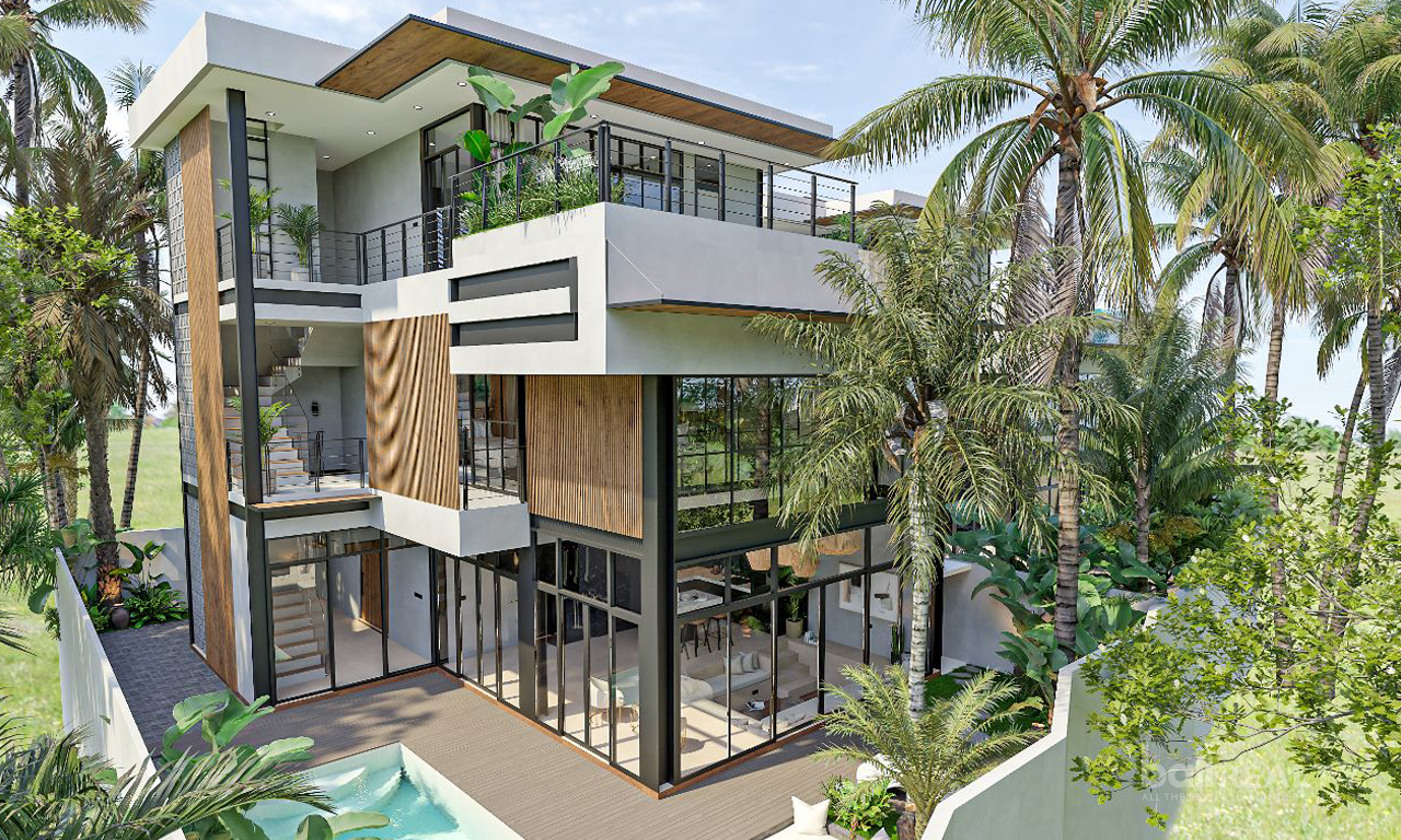 Exquisite Four-Bedroom Villa with Ocean Views Just Steps Away from Lima Beach, Pererenan. Villas in Bali for Sale: Вилла в Чангу, Балиан за 620 тыс. USD. Leasehold. Главное фото