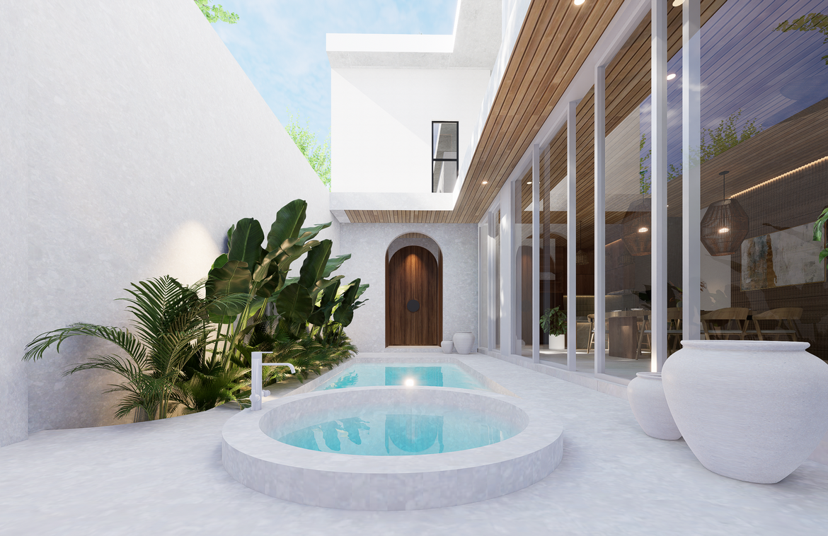 Modern 3-bedroom villa in Tumbak Bayuh for lease. Villas in Bali for Sale: Вилла в Чангу, Балиан за 183 тыс. USD. Leasehold. Главное фото