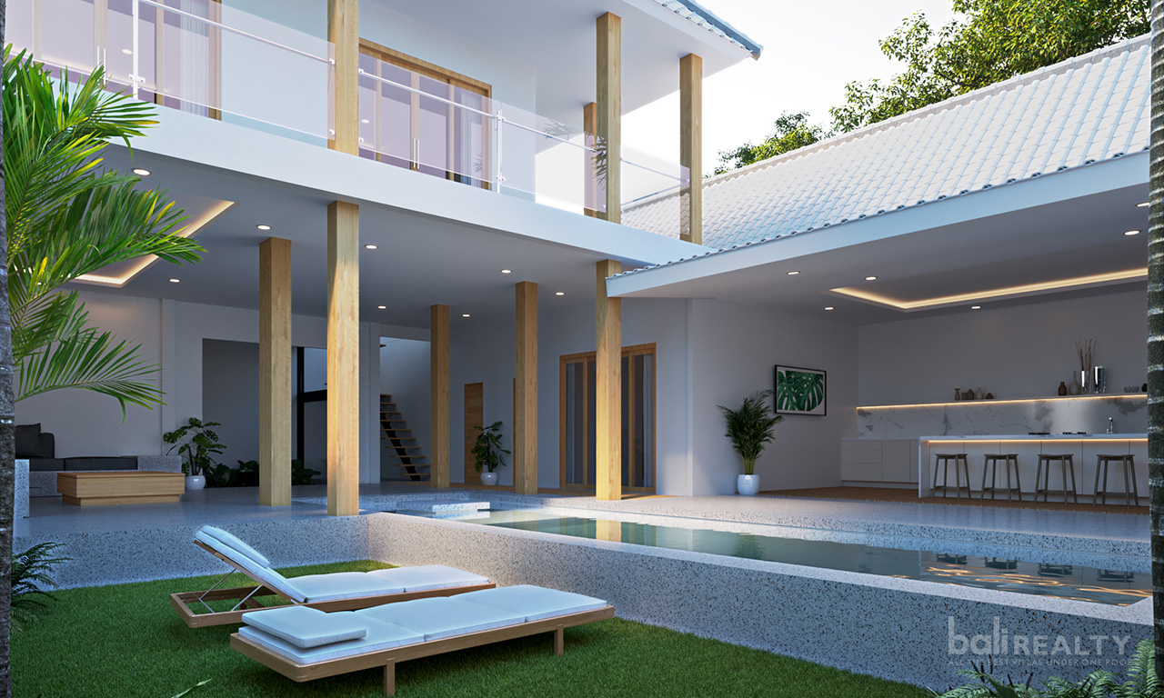 Brand New Modern Three-Bedroom Villa with Long Lease in Berawa’s Prime Locale. Villas in Bali for Sale: Вилла в Чангу, Балиан за 445 тыс. USD. Leasehold. Главное фото