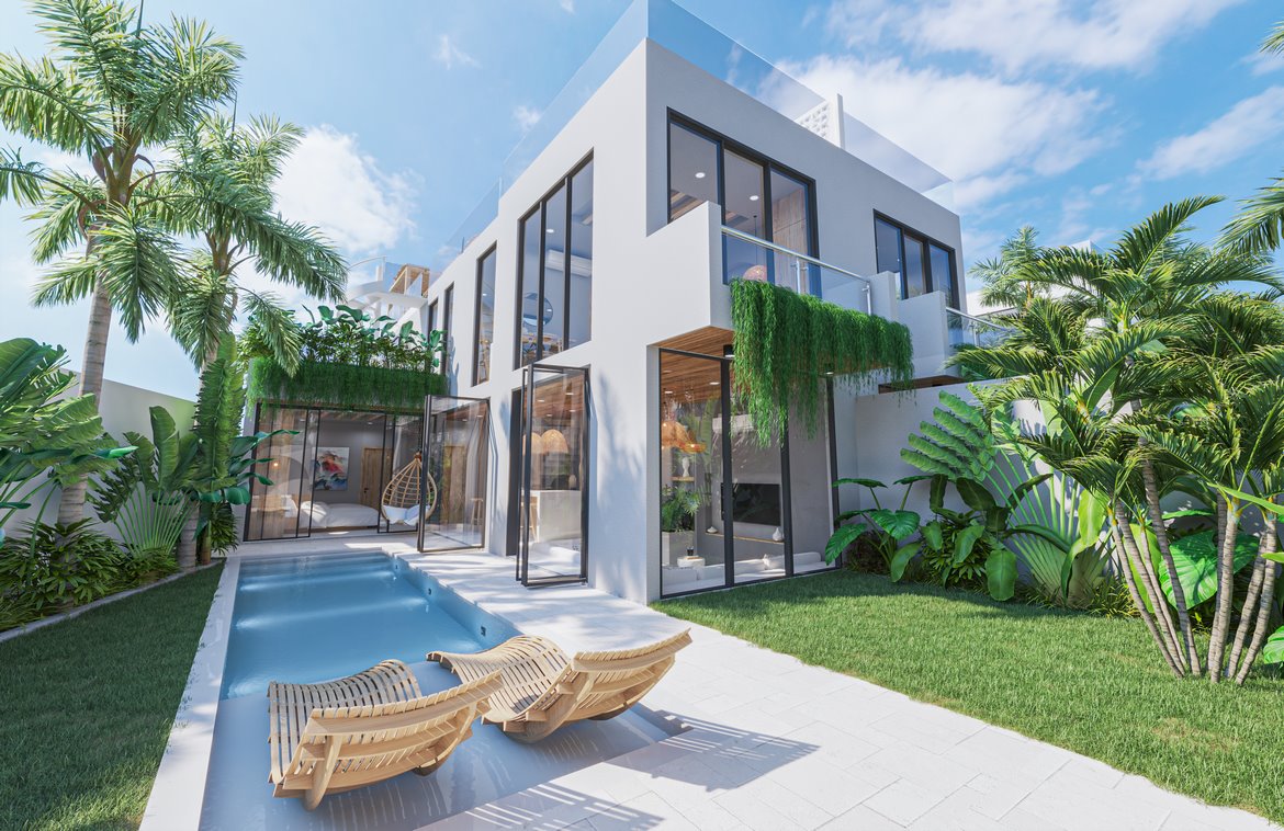 Modern villa with rooftop entertainment in prime Bumbak area. Villas in Bali for Sale: Вилла в Керобокан, Балиан за 287 тыс. USD. Leasehold. Главное фото